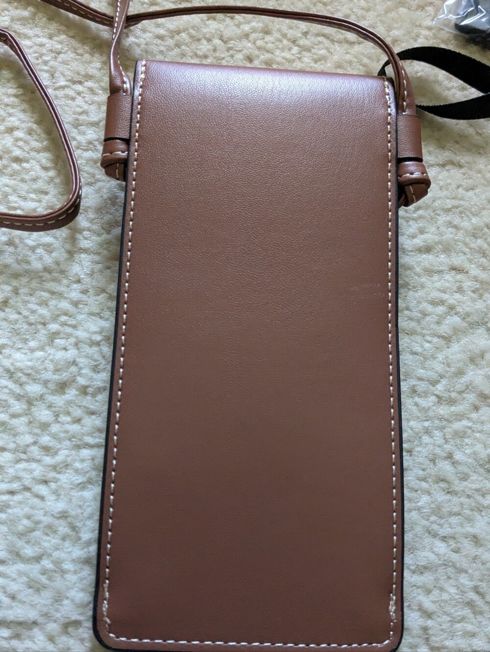Celine Brown Leather Crossbody Phone Pouch - Picture 5 of 8